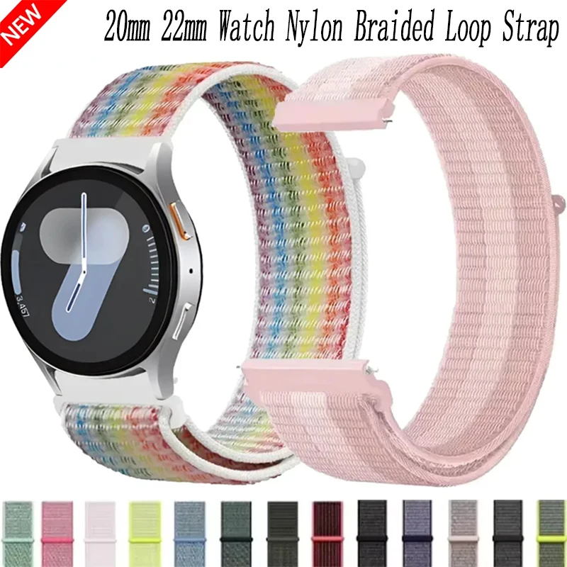 Premium Nylon Braided Loop Sports Band, 20mm-22mm
