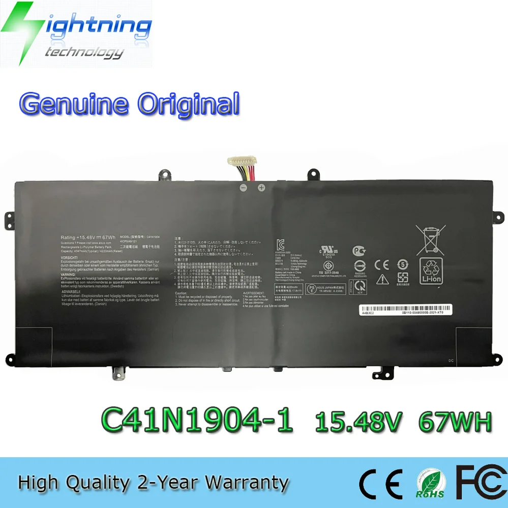 New Genuine Original C41N1904-1 15.48V 67Wh Laptop Battery for