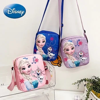 Bolso cruzado de la serie Princess de Disney "Frozen 2", bolso de hombro de dibujos animados de Elsa Sophia, bolso de moda informal para niñas