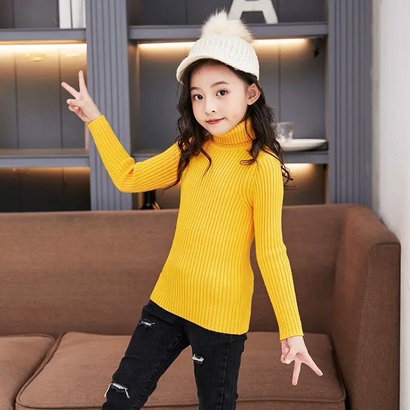 Kids' Turtleneck Knitted Sweater – Winter Wear 6