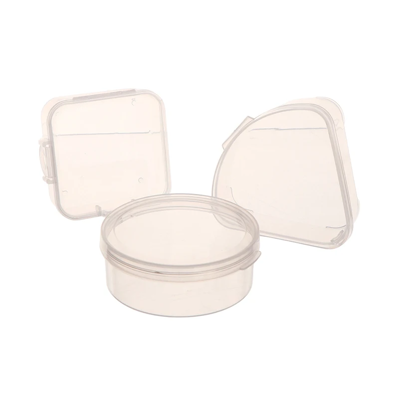 Plastic Box Case For Triangle/Round/Square Puff Transparent Sponge Puff Portable Travel Cosmetic Bags Cosmetics Storage Case 6
