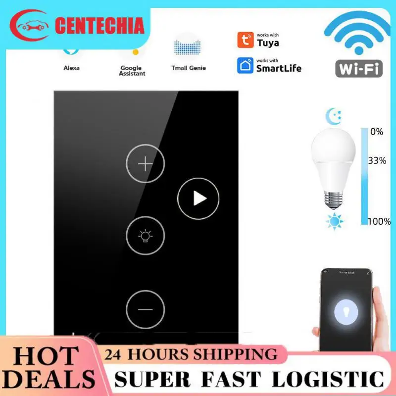 

Беспроводная стеклянная панель стандарта США таймер Tuya умная работа с умным домом Alexa умный дом бесконечный переключатель затемнения