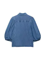 TFAFXY 2025 Spring Summer Casual Women's Denim Blouse Collar Single Breasted Loose Blouse New Fashion Shirts - Image 2