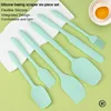 6pc Silicone Spatula set for baking-cake frosting kit with brush, non-stick scrapers & cream spreads |   cute kitchen gadgets