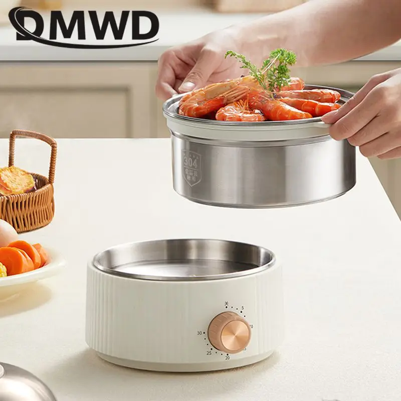 2 Layers Electric Egg Boiler Timed Egg Custard Steamer Stainless Steel Food Heater Multifunctional Breakfast machine Multicooker