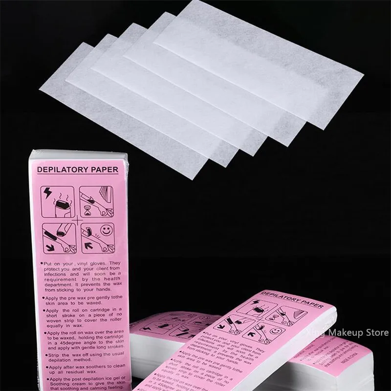 Wholesale 500/1000/2000PCS High Quality Nonwoven Body Cloth Hair Remove Wax Paper Rolls Hair Removal Epilator Wax Strip Paper 2# 3