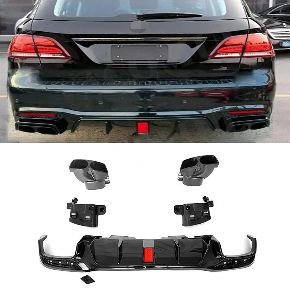 

Rear Bumper Lip Diffuser for Benz GLE GLS Class W166 X166 GLE 450 GLE63 AMG Sport SUV 2015 2016 2017 2018 Car Accessories