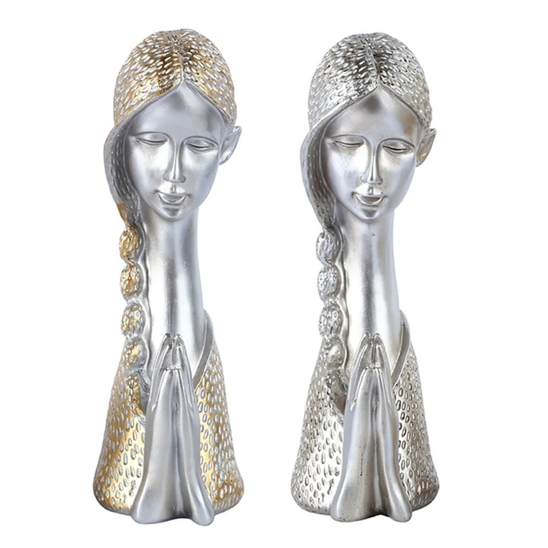 

Unique Nordic Female Head Stand Art Sculpture for Living Room, Gallery, Bar Durable