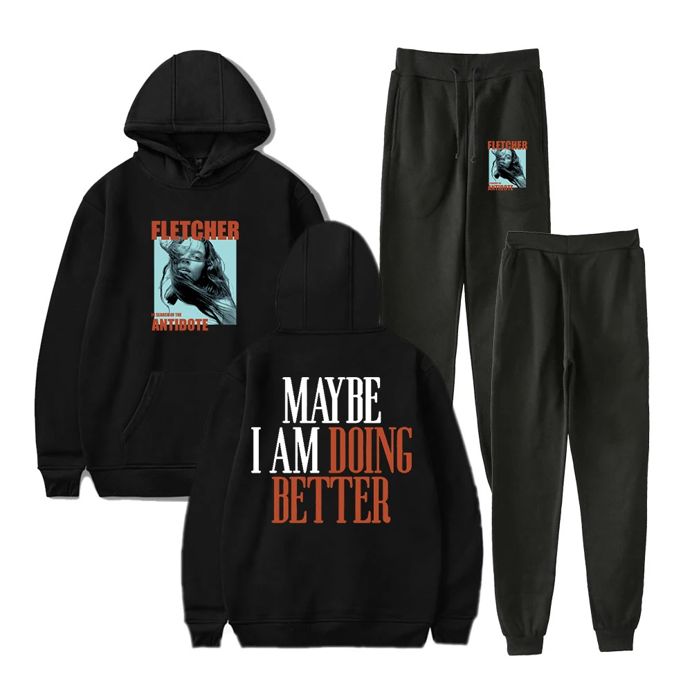 Fletcher In Search of The Antidote Tour Pullover Hoodie Jogger Pants Two Piece Set Sweatshirts+Sweatpants Men Women’s Set