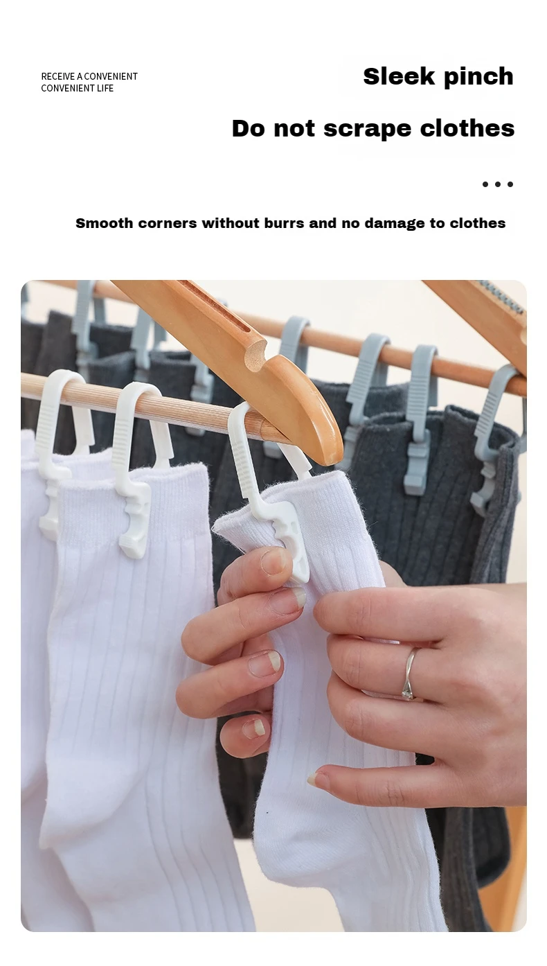 Description Picture 5 of itemPlastic Clips For Clothes Drying, Household Clothes Drying, Socks Windproof Small Fixed Hangers