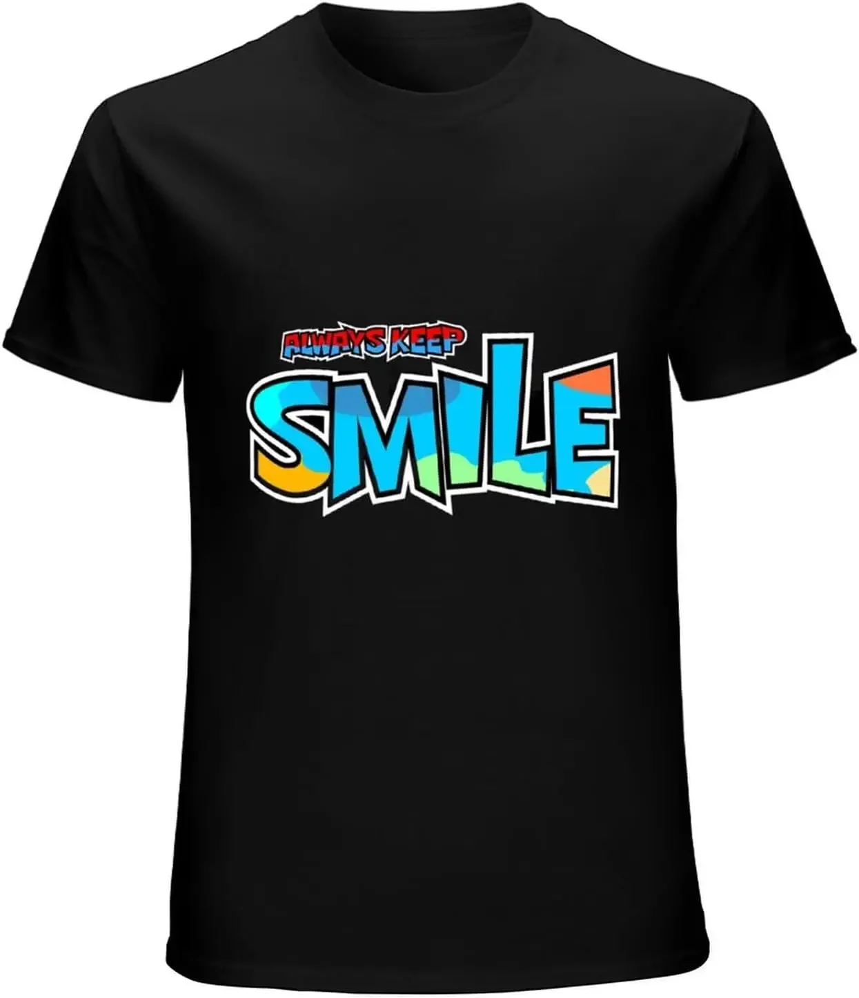 

Classic Keep Smile T-Shirt Crewneck Short Sleeve Tees