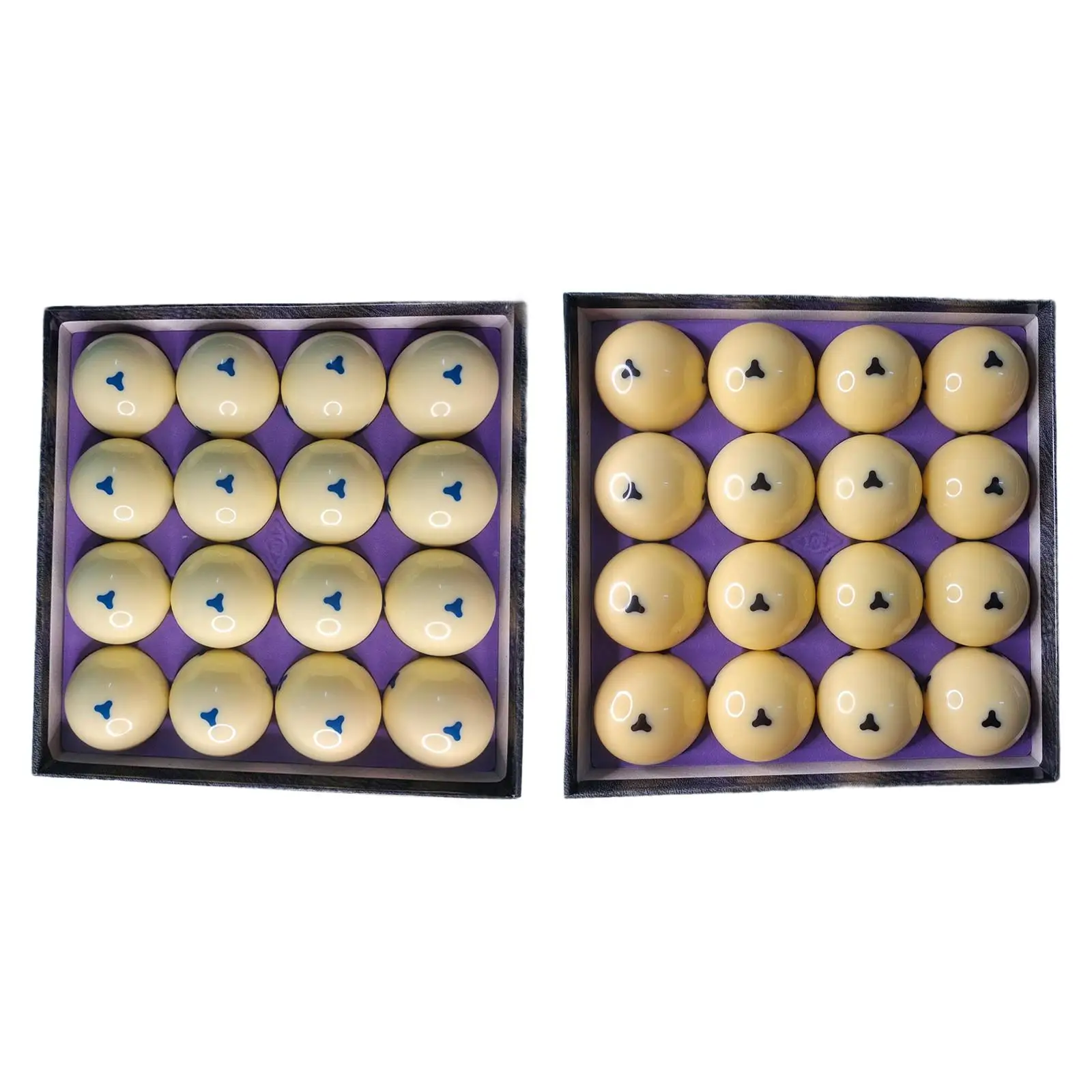 16 Pieces Billiards Cue Balls 2-1/4" Billiards Equipment Practice Training with Triangle Dots for Casual Enthusiasts Hall