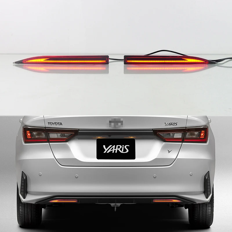 

LED Rear Fog Lamp For Toyota Yaris Ativ Vios 2022 2023 12V Auto Car Bumper Brake Light Reflector Signal Indicators