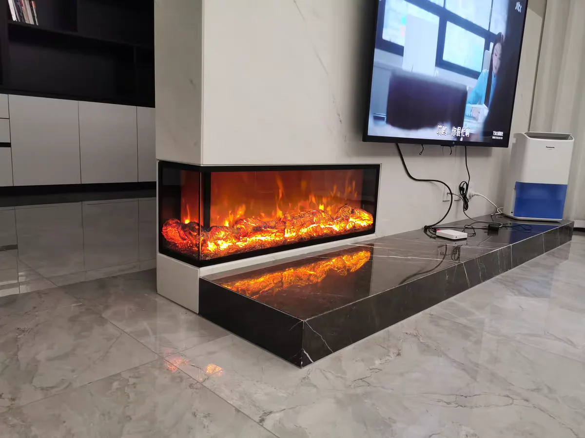 European style fireplace living room decoration electric fireplace wall embedded corner YX130TB