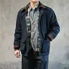 American Oil Wax Hunting Jacket Men Lapel Vintage Amekage Waterproof British Windbreaker Jacket Man Spring Autumn Winter 2025New 2