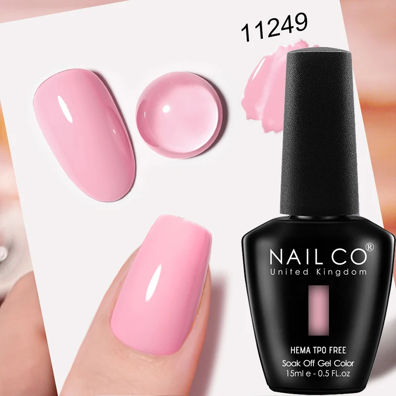 NAILCO Premium Soft Color Gel Polish - Vibrant Semi-Permanent Varnish, HEMA & TPO Free