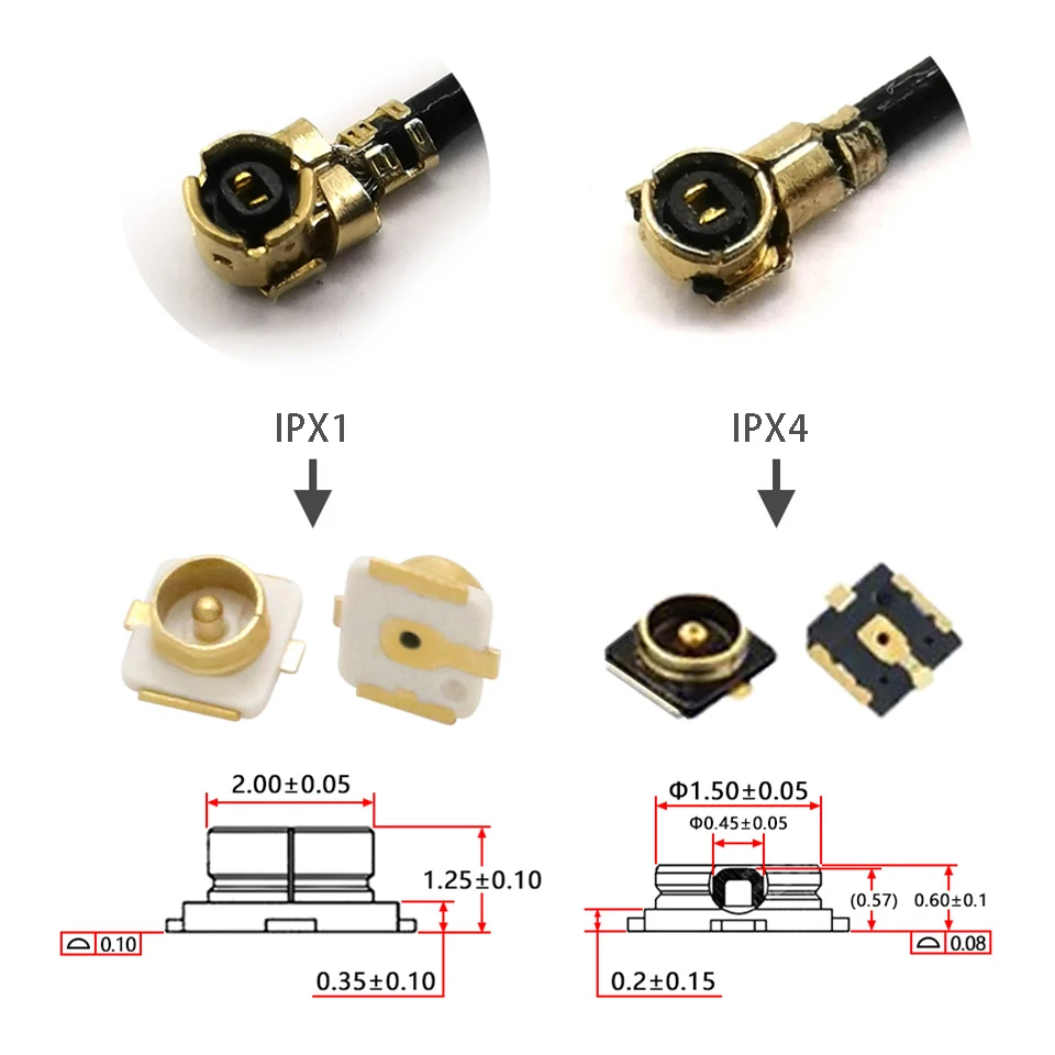 RF wireless IPX/SMA-JJ coaxial test line IPX4 to SMA male 0.81/RG1.13/RG178 router modification line coaxial test line