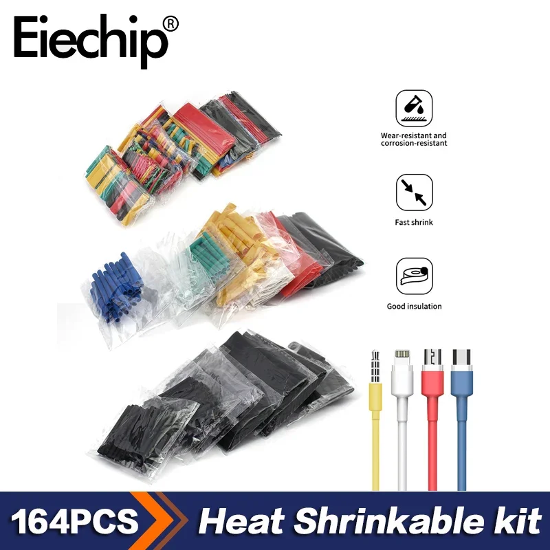 New Termoretractil Cable Heat Shrink Tube Assorted Pack Thermoretractile Insulation Sleeving Cable Wire Shrink wrapping