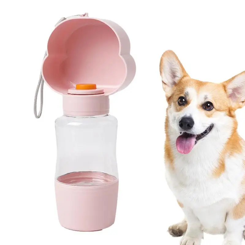 

Travel Water Bowl For Dogs 400ML Travel Bowl Water Bottle With Detachable Lanyard Dogs Feeding Supplies For Hiking Traveling