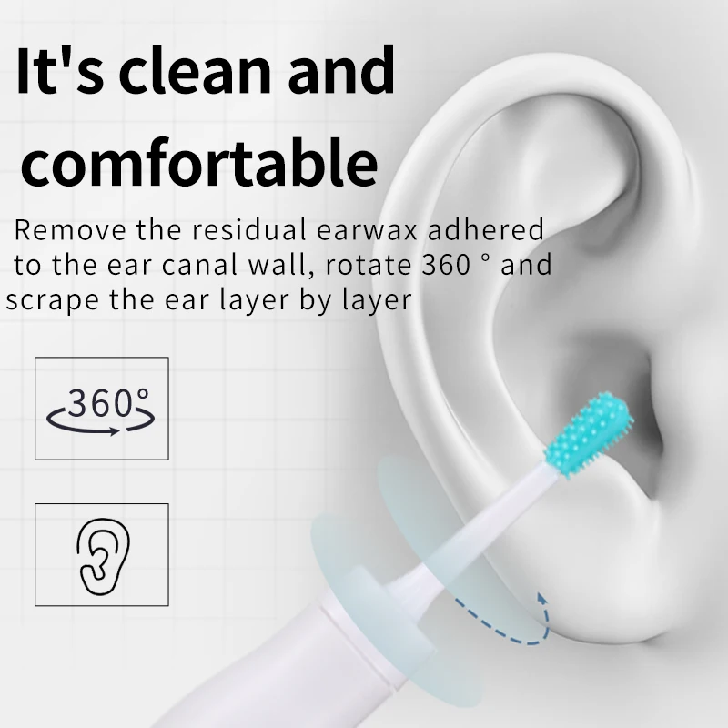 2023 New 3 In 1 Ear Cleaner Silicon Ear Spoon Tool Set 16 Pcs Care Soft Spiral For Ears Cares Health Tools Ear Wax Removal Tool