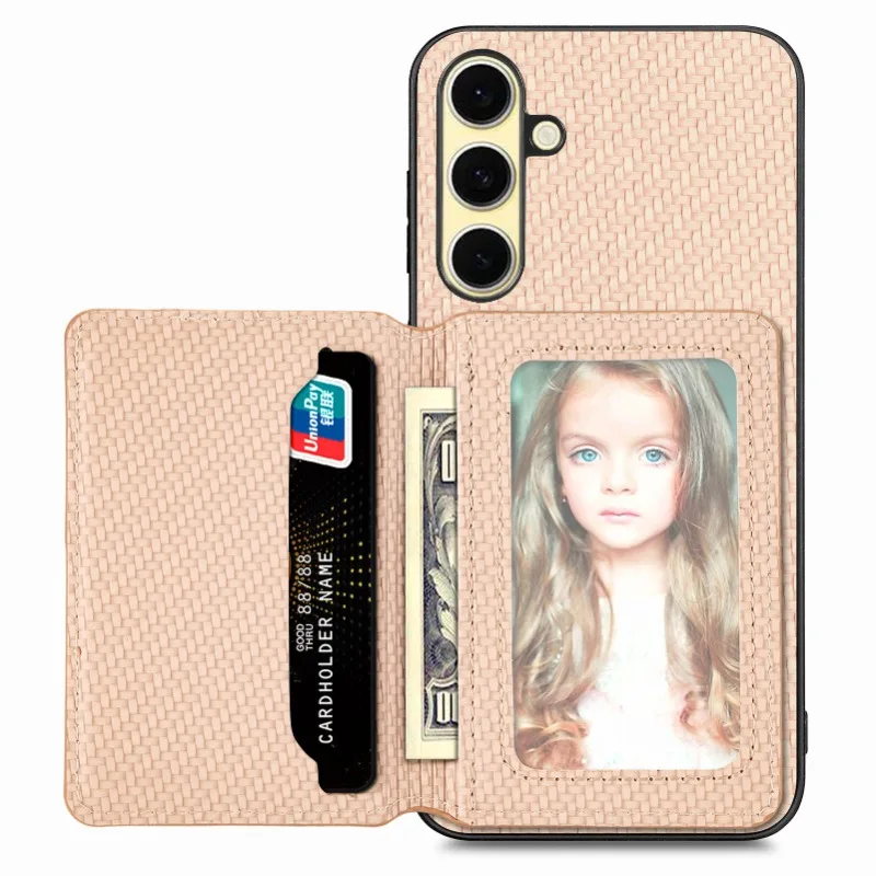 Luxury Leather Wallet Phone Case with Card Holder & Magnetic Stand