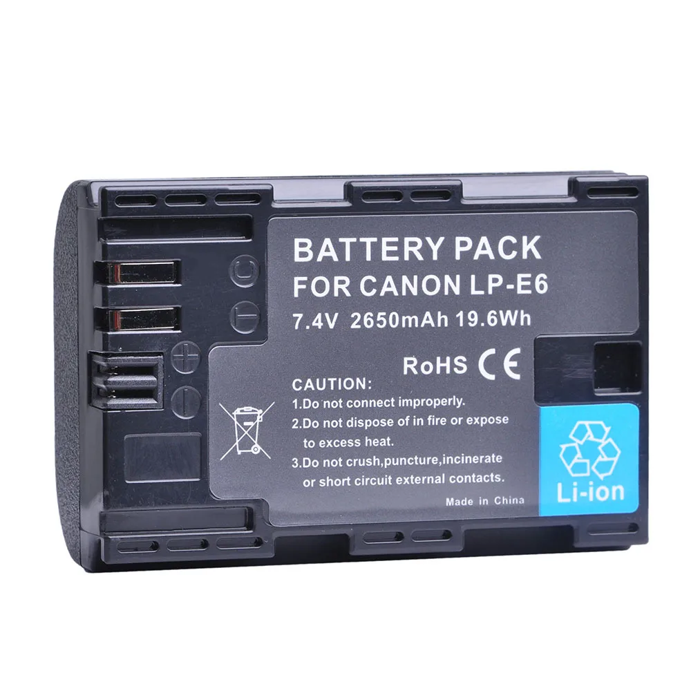Batmax Lp-E6 È Adatto Per Batterie Canon Lp-E6/Lp-E6N Eos 90D 5 D3 6 D2 5D 4 Fotocamere