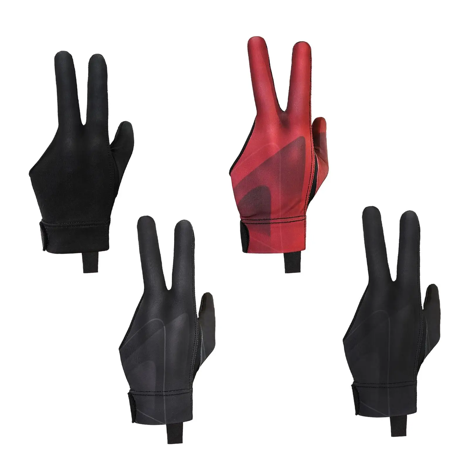 Three Fingers Billiard Glove Snooker Glove Modern Durable Billiard Accessories Separate Finger Gloves for Women Men Left Hand