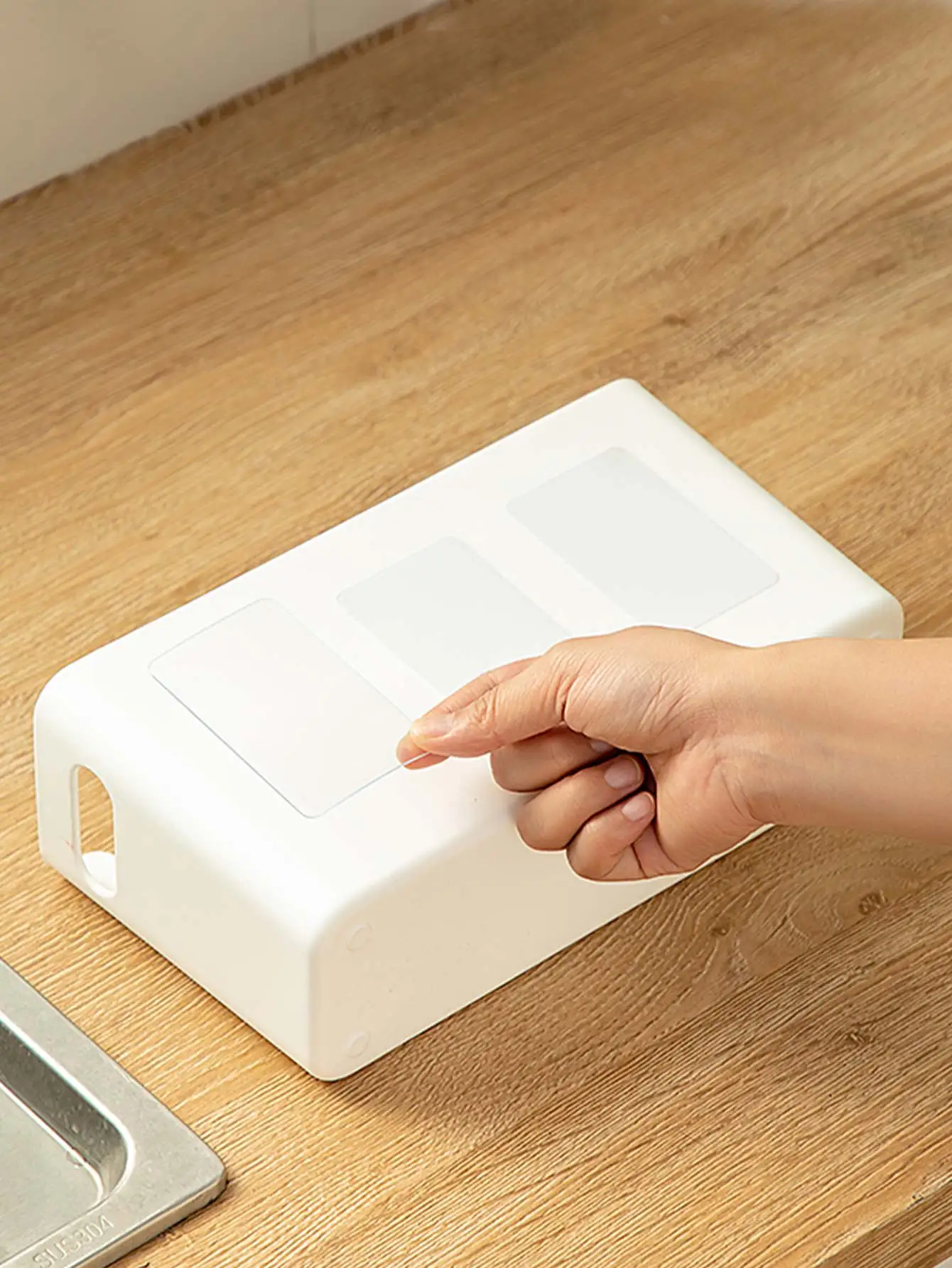 Caja de almacenamiento de plástico para refrigerador 3 Caja de almacenamiento de plástico para refrigerador 3