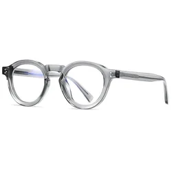 Vintage Retro Round Glasses - Unisex Anti - Blue Light Luxury Eyewear (Gray)