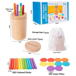 Montessori Wooden Color Sorting Sensory Development Toy (2in1 Color Sorting)
