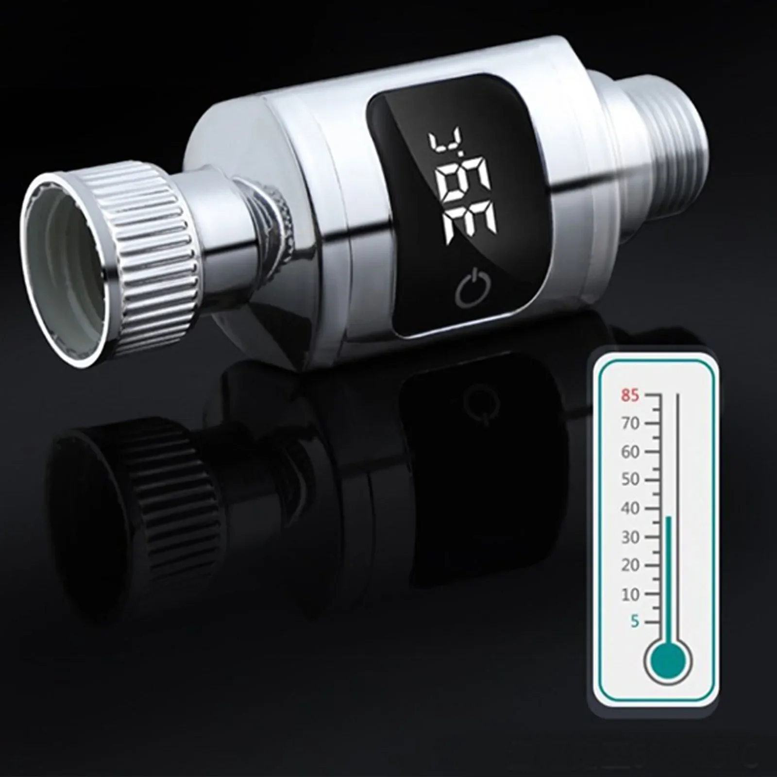 

Bathroom Tub Shower Faucets Water Thermometer Electricity LED Display ABS Bathtub Water Temperature Monitor for Home Shower
