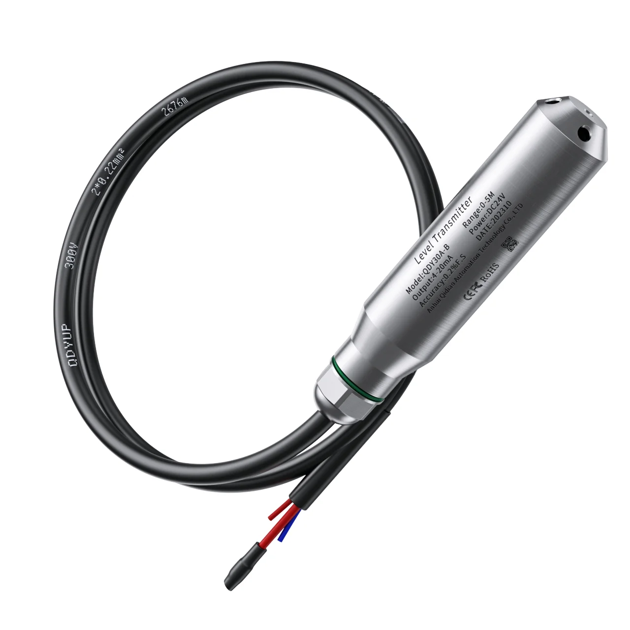 1m 2m 3m 5m Submersible Water Level Sensor 4-20mA tank well pool 0-10V RS485 Level Sensor Transmitter
