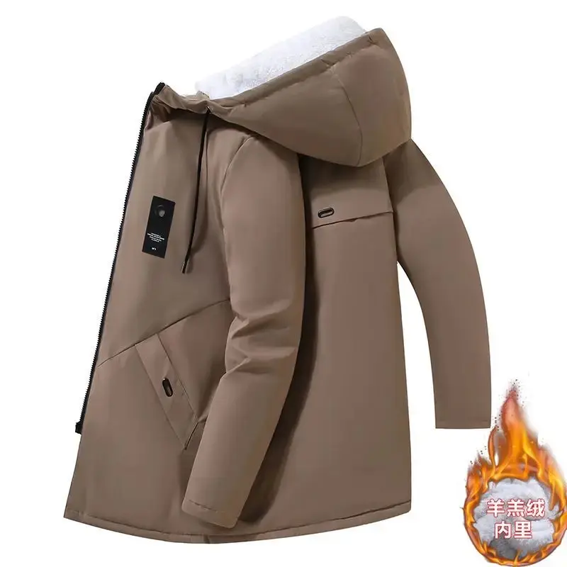 Fleece-lined thickened [khaki]]