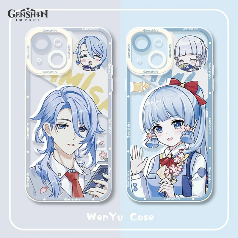 

Чехол для телефона Game Genshin Impact Kamisato Ayato Ayaka, мультяшный чехол для IPhone 14 13 12 11 Pro Max XS X XR SE Plus, мягкий чехол в подарок