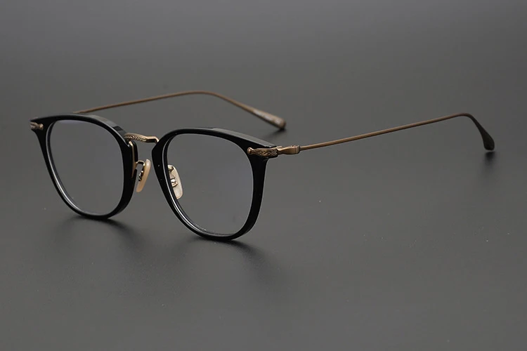 Oliver Luxusmarke Titan Acetat Ultraleicht Brillengestell Männer Vintage Quadratische Brillen Frauen High-End-Qualitätsbrillen 5307 – Detail 7