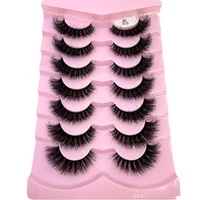 HBZGTLAD 7 paires de cils 3D cils de vison épais et moelleux Extension de cils doux faux cils naturels maquillage cils de vison 6