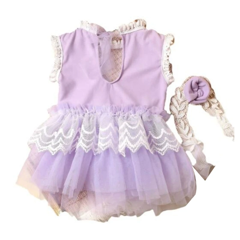 

Newborn Photography Outfit Set Soft & Comfortable Baby Skirt with Matching Headband Baby Photo Costume Set Durable