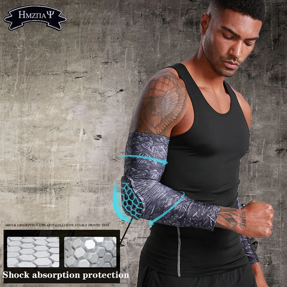 

Honeycomb Anti-Collision Arm Protection Basketball Tennis Cycling Elbow Protection Running Fitness Protection 1 Piece