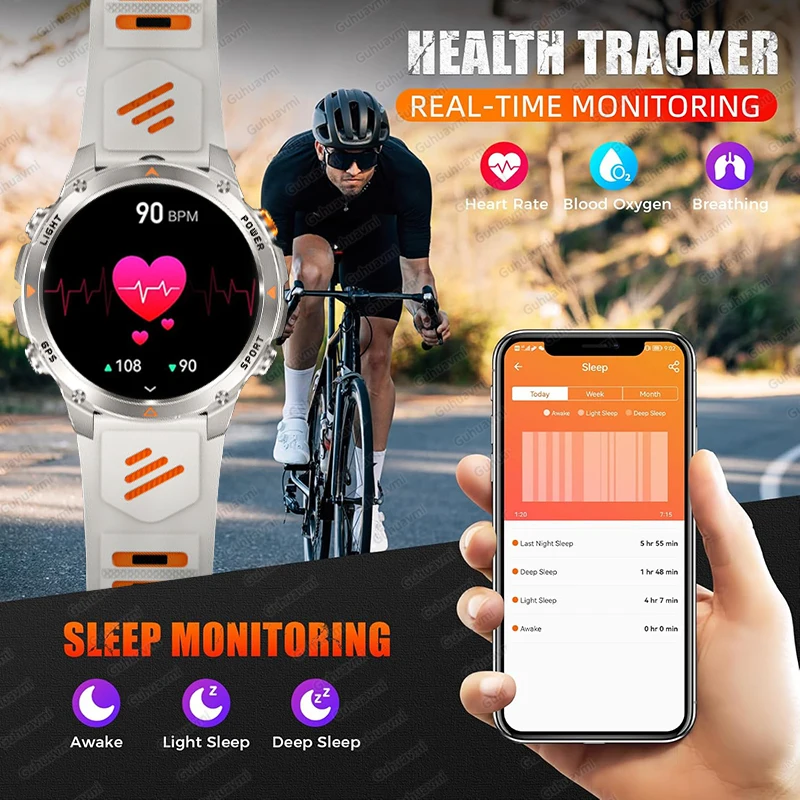 2025 New GPS Map Navigation Smart Watch Men Women Amoled Screen 3ATM Waterproof Sport SmartWatch Compass NFC BT Call Watches Men