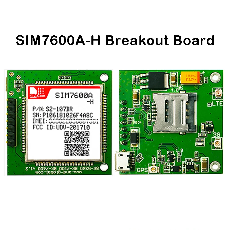 

SIMCOM SIM7600A-H коммутационная плата, LTE Cat4 модуль, Многополосная модель/Фотоэлемент/HSPA +/UMTS/EDGE/GPRS/GSM LCC Тип B2/B4/B12 B2/B5
