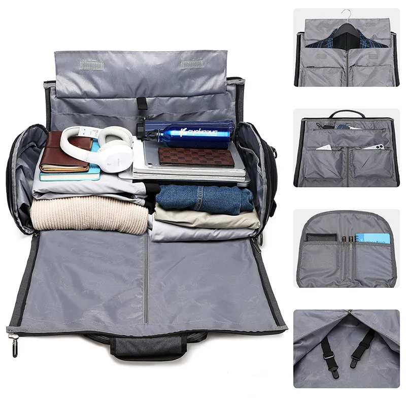 New Garment Duffle Bags for Travel Suit Bags for Men Porta Trajes Para Hombre Viaje Waterproof Carry on Hanging Weekender Bag