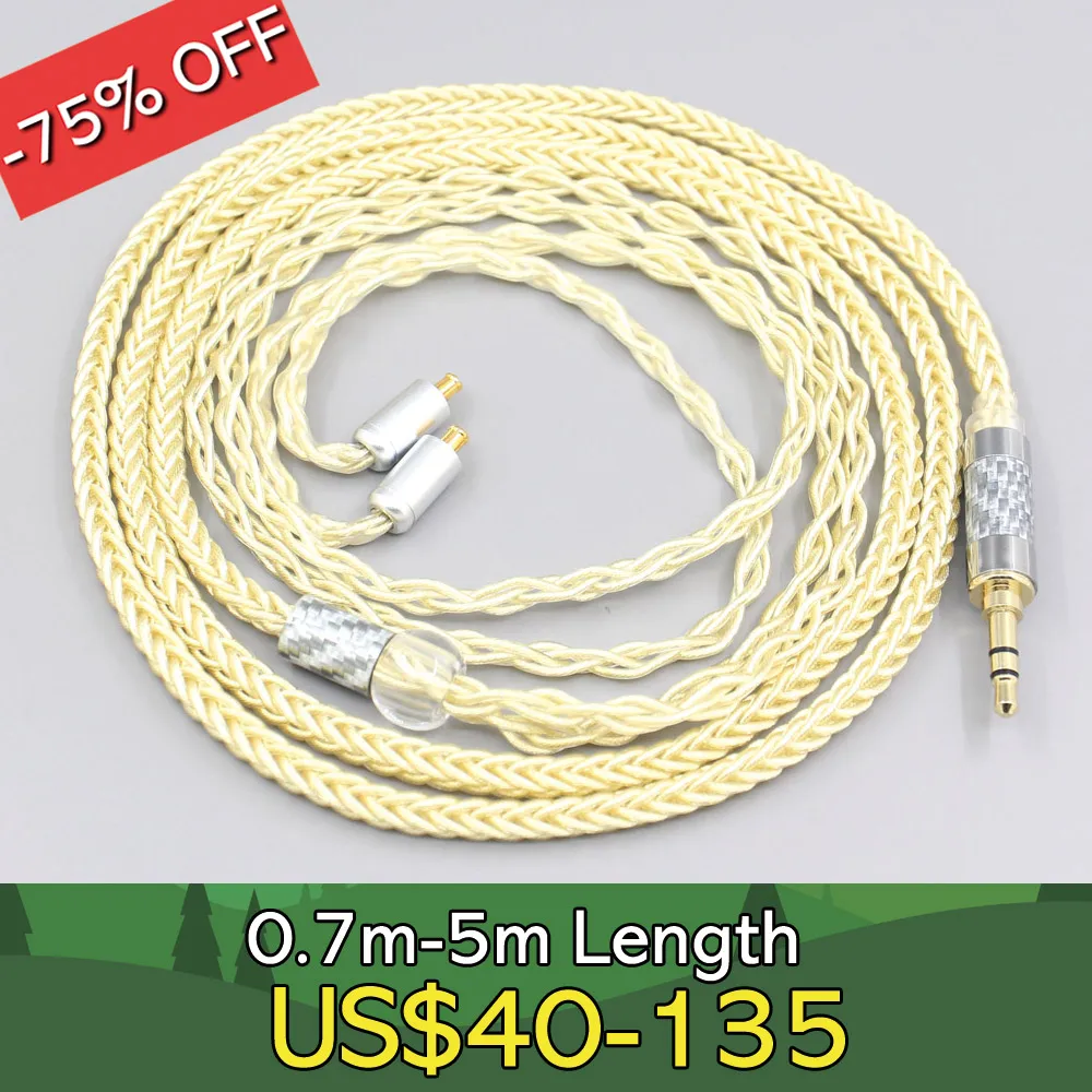 

8 Core Gold Plated + Palladium Silver OCC alloy Cable For Audio Technica ATH-CKR100 CKR90 CKS1100 CKR100IS CKS1100IS LN007640