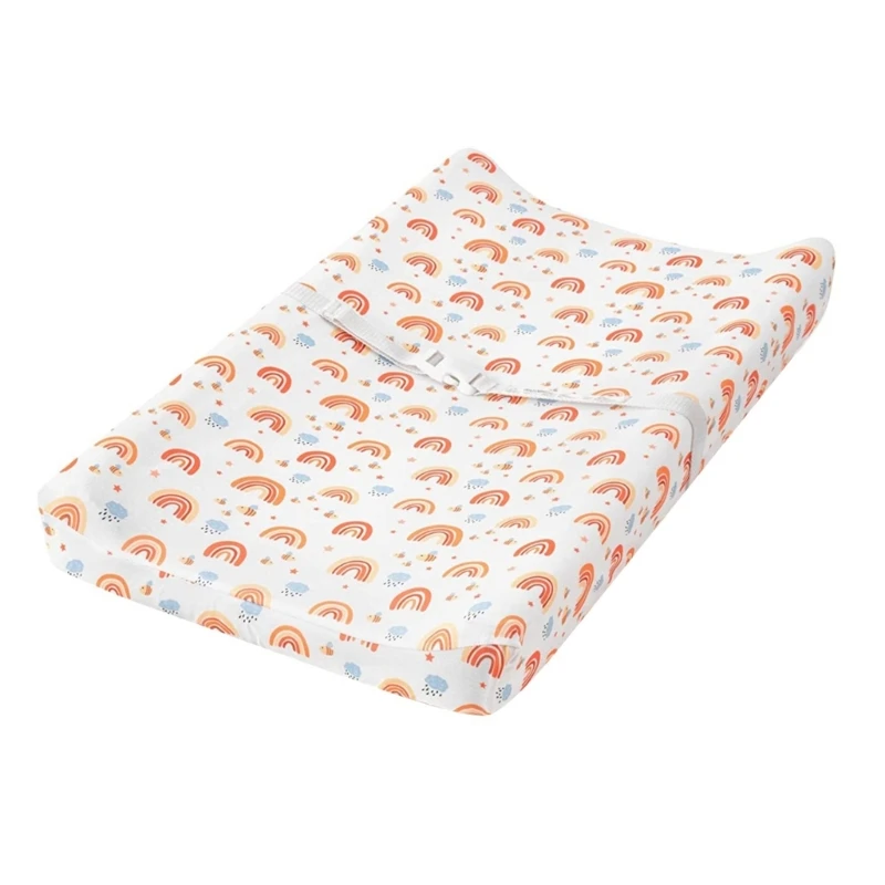 2pcs Printed Nursing Pillow Case Diaper Changing Pad Cover Set for Newborns Comfortable Baby Nappy Changing Mat Sleeve