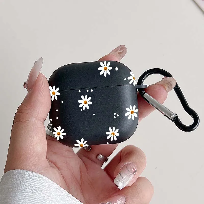 Black TPU Protective Case for AirPods with Bluetooth and Hook