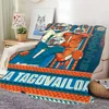 Fashion design M-Miami D-Dolphins comfort warm soft plush blanket for sofa living room office bedroom travel Flannel gift 2