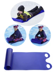Winter Thicken Snow Sled Portable Foldable Snowboards Kids Adult Ski Board Sleigh Flexible Roll Up Skiing Board Accessories