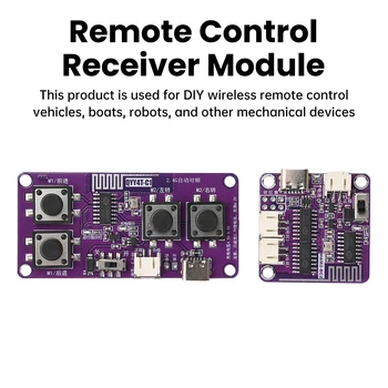 Kit Modulo Ricevitore Telecomando Wireless 2.4G a 4/8 Canali, Kit Trasmettitore Telecomando Fai-da-Te per Auto Giocattolo RC a 8 Canali con Doppio Joystick
