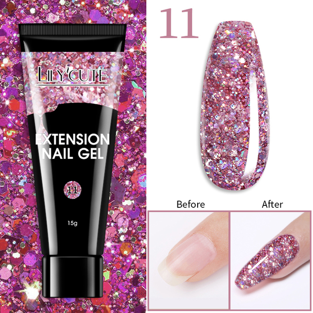15ml Quick Extension UV Gel Polish Nails Semi Permanent Slip Solution Liquid For Manicure Nail Art Extension Design