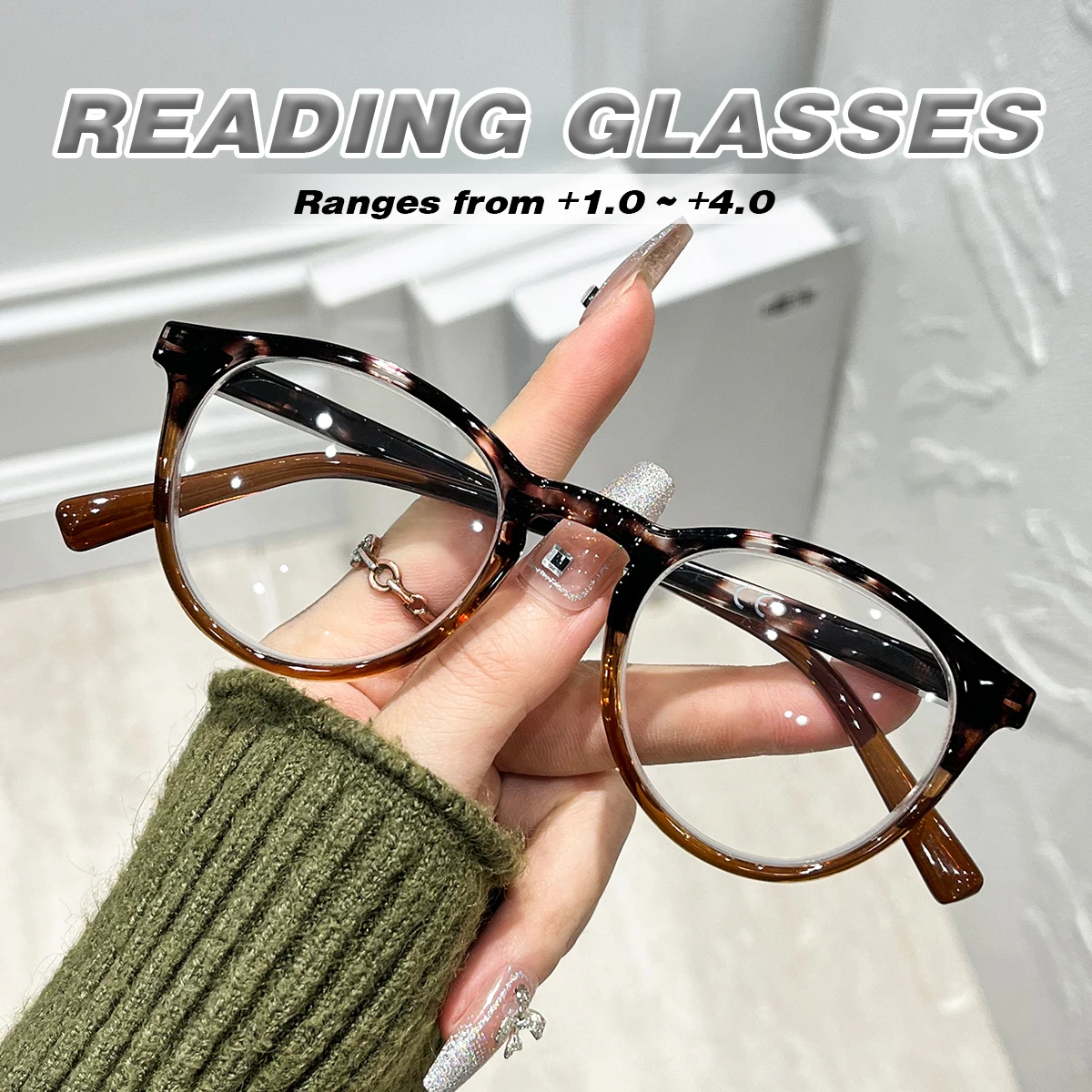 Round Frame HD Clear Lens Blue Light Blocking Glasses