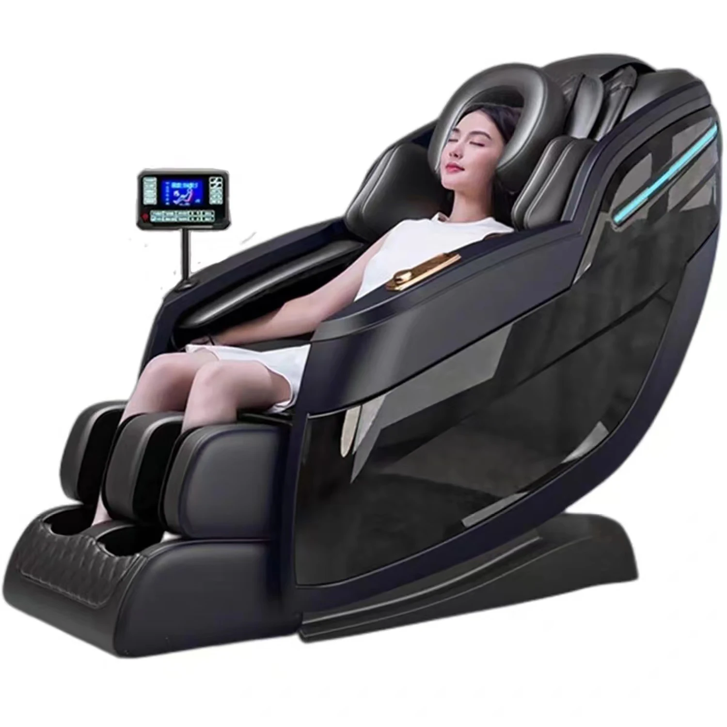 Shiatsu Massage Chairs Full Body  Recliner 4d Zero Gravity Massage Chair Electric Heart Foot Roller Air Massage Easy to Move 6